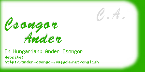 csongor ander business card